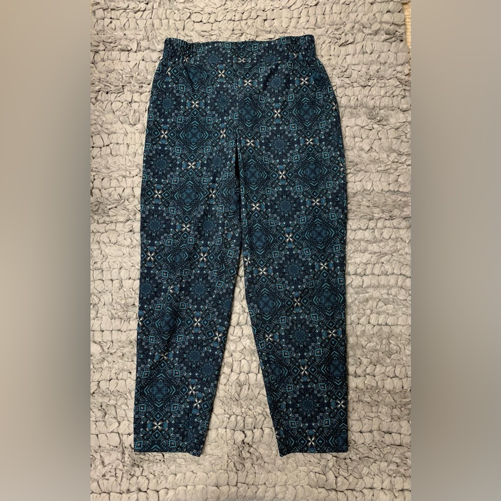 Krimson Klover Geometric Patterned Pull on Elastic pants